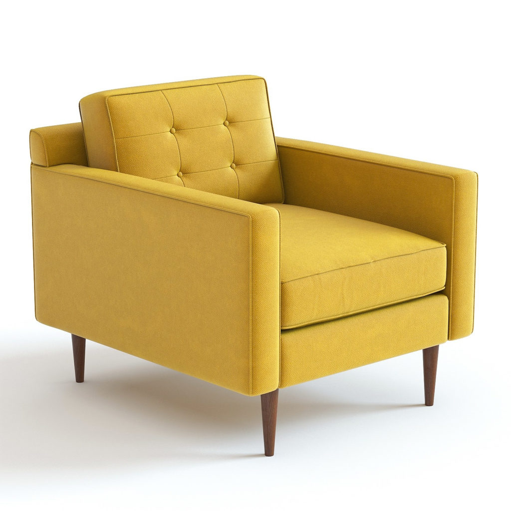 Furniture-CGI-Visualisation-London-Arm-Chair-Yellow-1024x1024